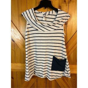 Flutter & Squeak Size Small tunic striped pocket (8386)￼